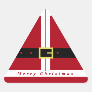 Triangular Feliz Pegatina navideño Santa Claus Regalos