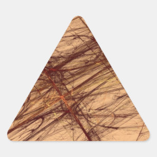 Triangular Grunge pardo Resumen Pegatina de triángulo fractal
