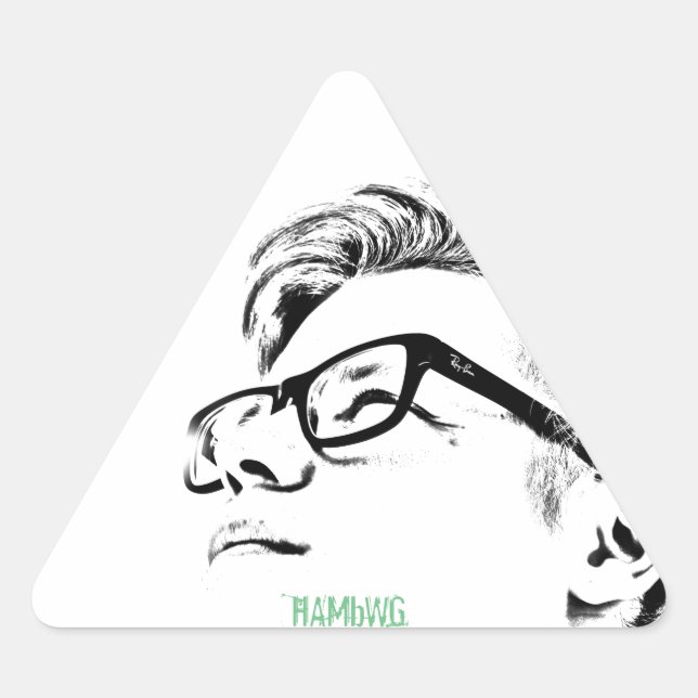 Triangular HAMbWG - Pegatina - Hipster (Anverso)