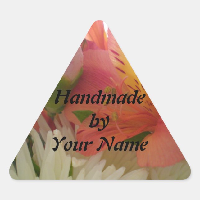 Triangular Hecho a mano por el pegatina de plantillas (Anverso)