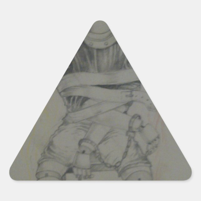 Triangular Libertad Amar Paz y Unidad Triángulo Pegatina (Anverso)