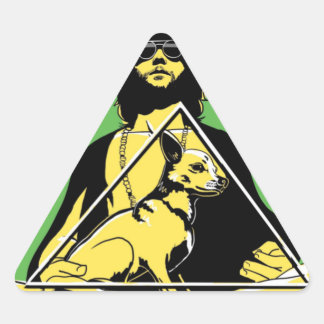 Triangular Los puros y el pueblo dan forma al pegatina