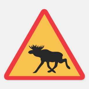 Triangular Moose pegatina