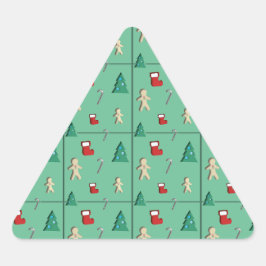 Triangular Navidades corte papel Pegatina Triángulo