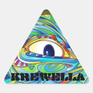 Triangular Paquete pegatina de Krewella Illuminati