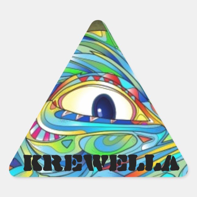 Triangular Paquete pegatina de Krewella Illuminati (Anverso)