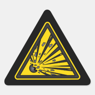 Triangular Pegatina amonestador explosivo