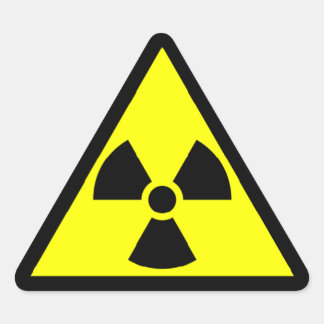 Triangular Pegatina de advertencia de RadioActive