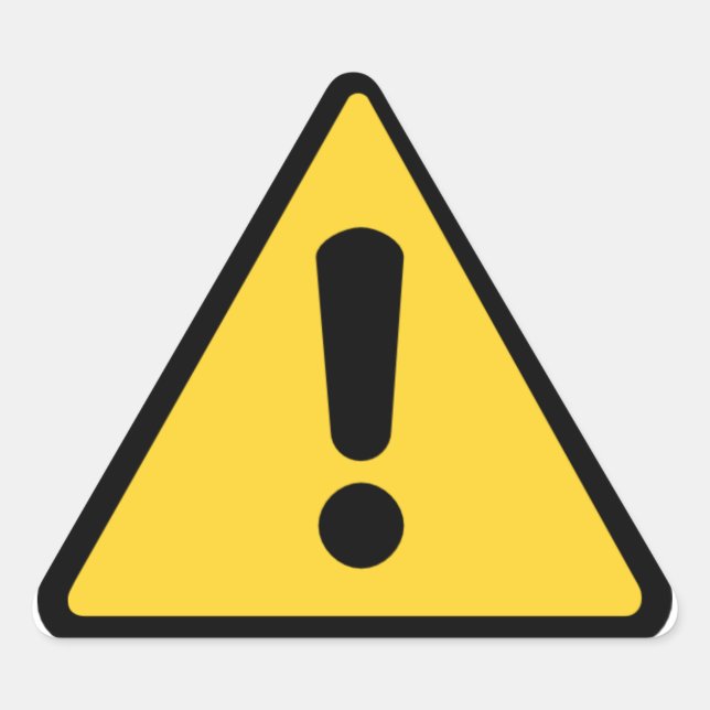 Triangular Pegatina de advertencia de triángulo (Anverso)