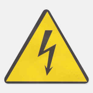 Triangular Pegatina de alto voltaje