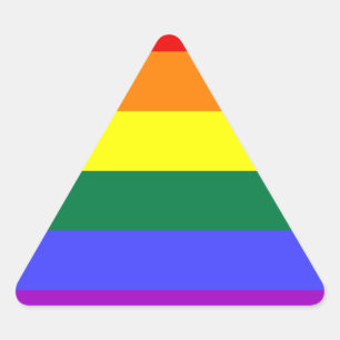 Triangular Pegatina de bandera del orgullo arcoiris