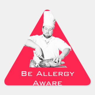 Triangular Pegatina de Be Allergy Aware