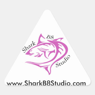 Triangular Pegatina de estudio de Shark B8