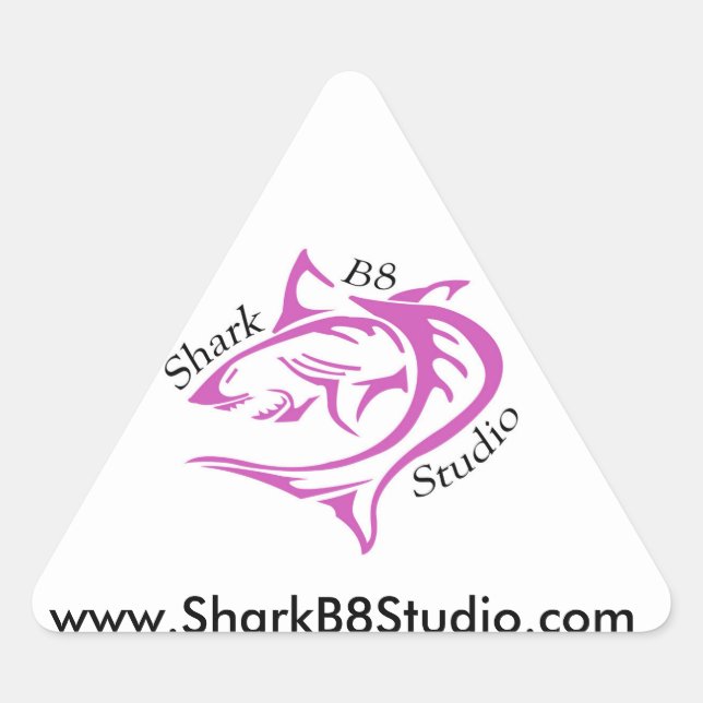 Triangular Pegatina de estudio de Shark B8 (Anverso)