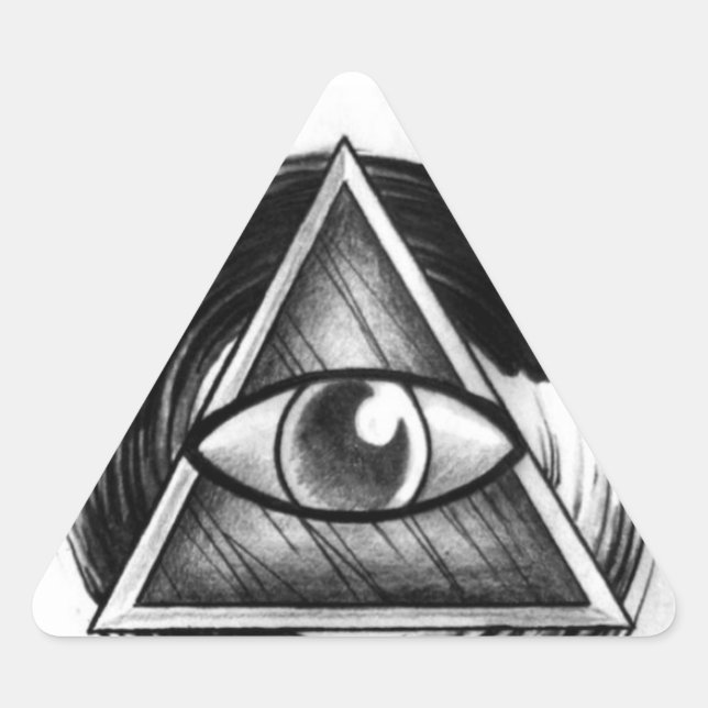 Triangular Pegatina de Illuminati (Anverso)