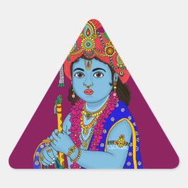 Triangular Pegatina de Krishna niño