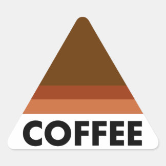 Triangular Pegatina de líneas de café