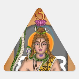 Triangular Pegatina de Lord Shiva