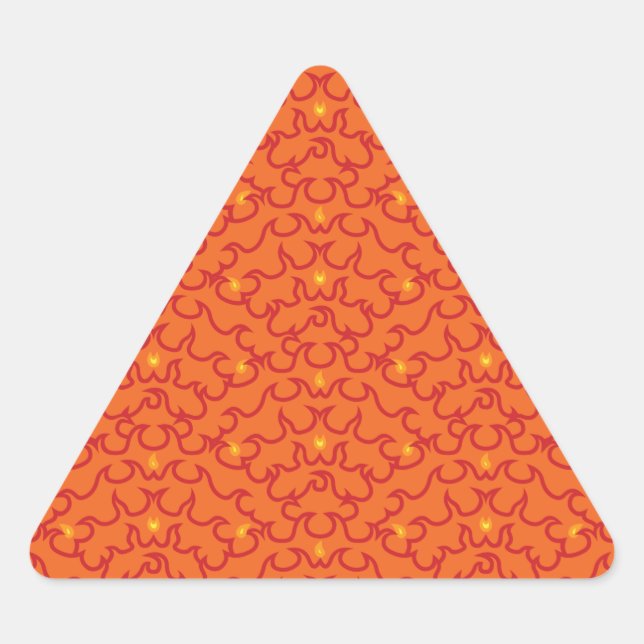 Triangular Pegatina de los arcos de fuego (Anverso)