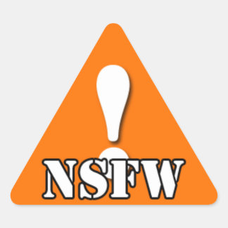 Triangular Pegatina de NSFW