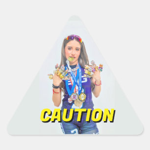 Triangular PEGATINA DE PRECAUCIÓN DEL personalizado