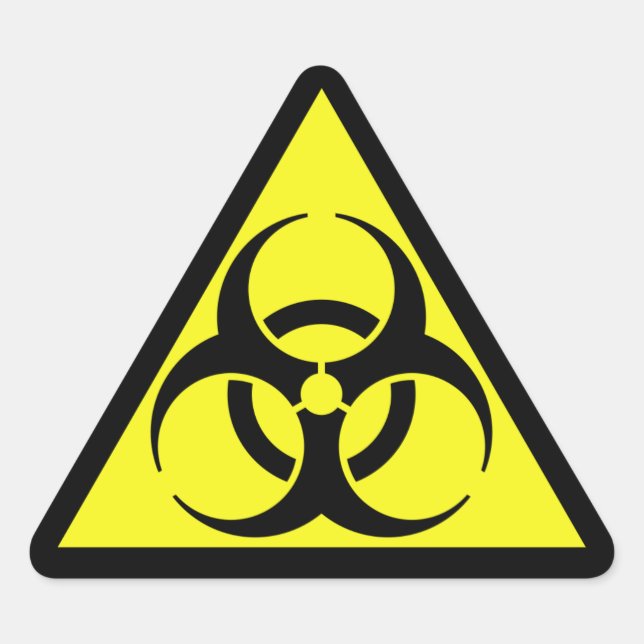 Triangular Pegatina de riesgo biológico (Anverso)