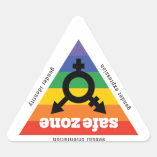 Triangular Pegatina de seguridad - LGBTQ