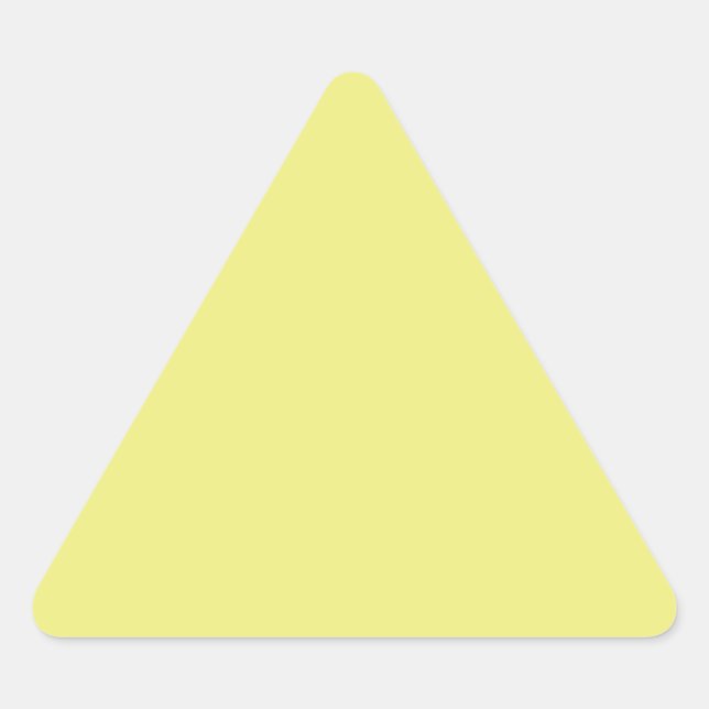Triangular Pegatina de triángulo amarillo pastel claro (Anverso)