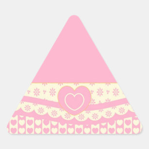 Triangular Pegatina de triángulo de fondo de ojos rosados