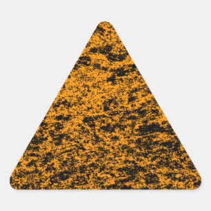 Triangular Pegatina de triángulo de mármol negro y Naranja