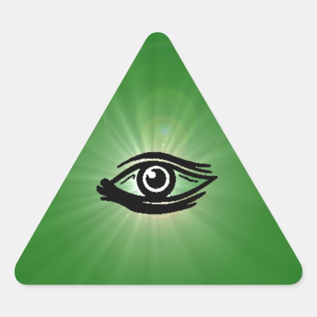 Triangular Pegatina de triángulo de ojos para todos los ojos (Anverso)
