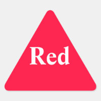 Pegatina de triángulo rojo