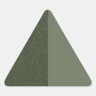 Triangular Pegatina de triángulo verde de dos tonos personali