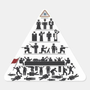 Triangular Pegatina del control de Illuminati