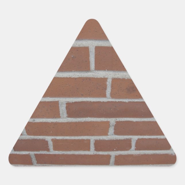Triangular Pegatina del Muro de Ladrillos (Anverso)