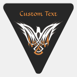 Triangular Pegatina del triángulo de aves celtas