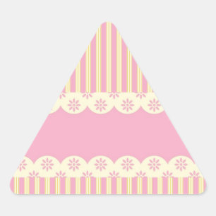Triangular Pegatina del triángulo de fondo de los ojos rosado