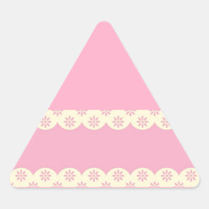 Triangular Pegatina del triángulo de fondo de los ojos rosado