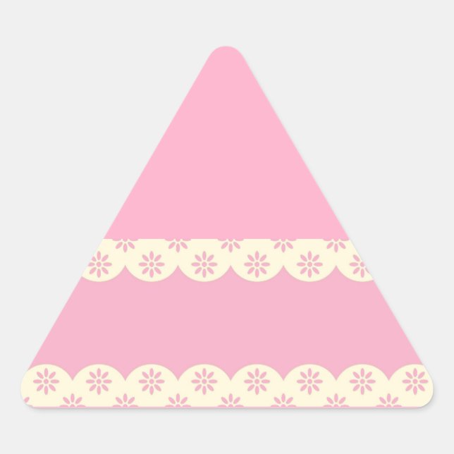 Triangular Pegatina del triángulo de fondo de los ojos rosado (Anverso)