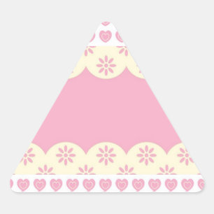 Triangular Pegatina del triángulo de los ojos rosados