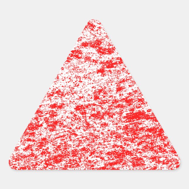 Triangular Pegatina del triángulo de mármol rojo y blanco (Anverso)