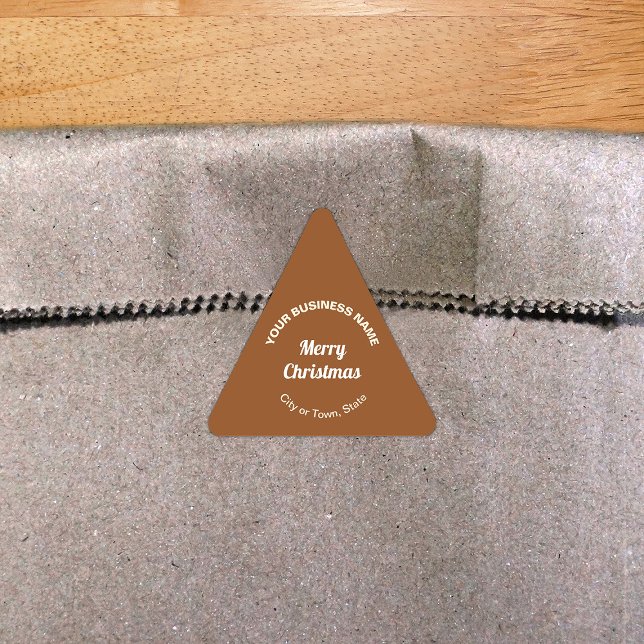 Triangular Pegatina en forma de triángulo de Navidad marrón p (Subido por el creador)