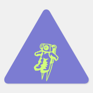 Triangular Pegatina Spaceman