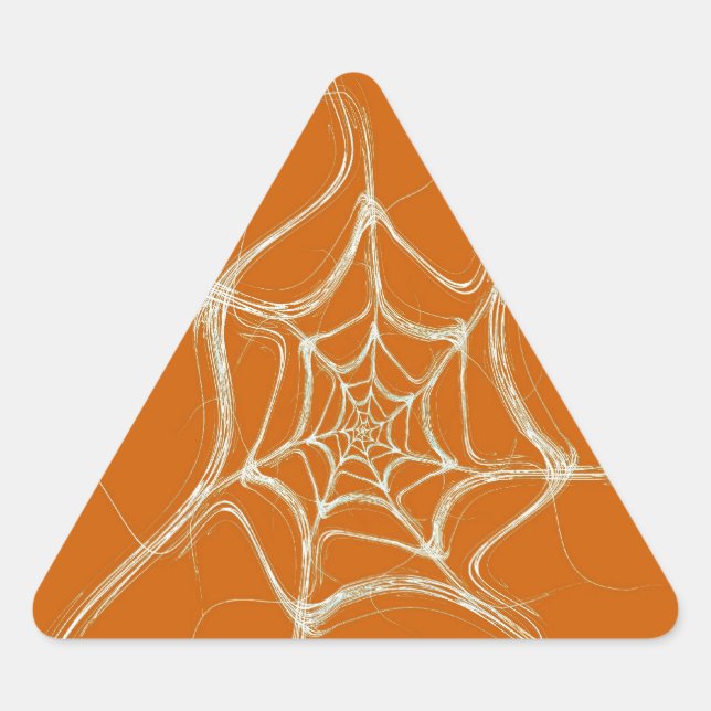 Triangular Pegatina Spider Web Fractal BackgroundTriangle (Anverso)