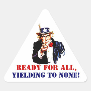 Triangular Pegatina Tío Vintage Sam Marines Eslogan Yielding