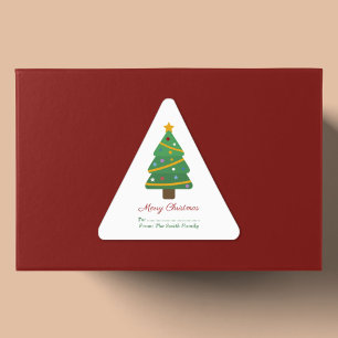 Triangular Pegatina Triángulo de Árbol de Navidad