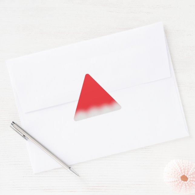 Triangular Personalizable Santa Hat Pegatina (Sobre)