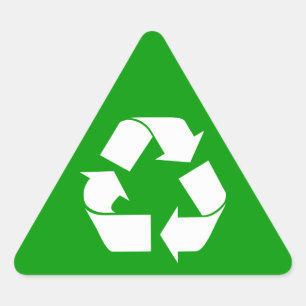Triangular reciclar : pegatina de advertencia