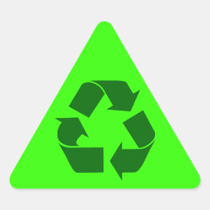 Triangular reciclar : pegatina de advertencia