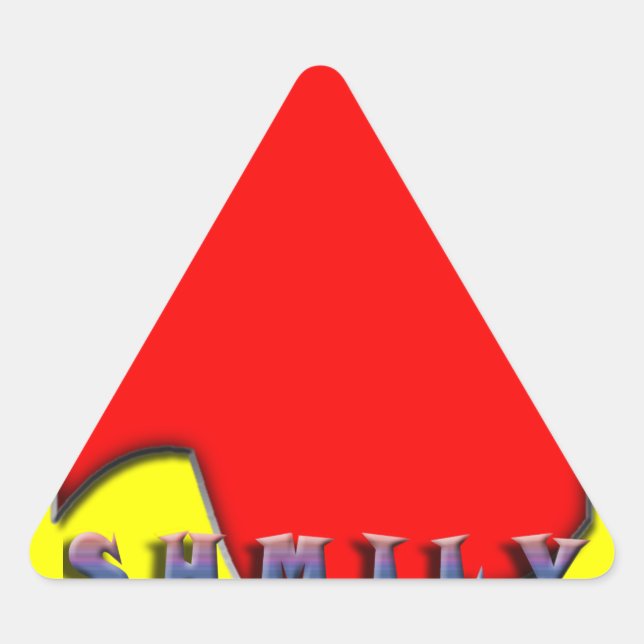 Triangular SHMILY Triangle Pegatina (Anverso)
